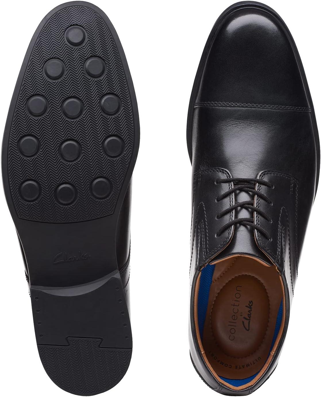 imageClarks Mens Whiddon Cap Oxford ShoesBlack Black Leather