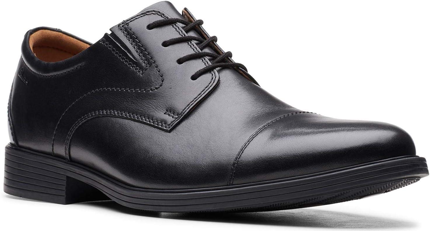 imageClarks Mens Whiddon Cap Oxford ShoesBlack Leather