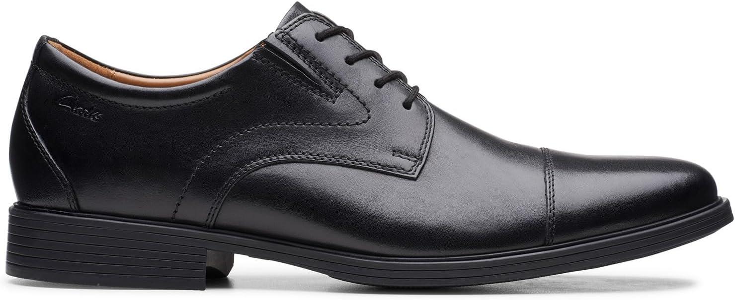 imageClarks Mens Whiddon Cap Oxford ShoesBlack Leather