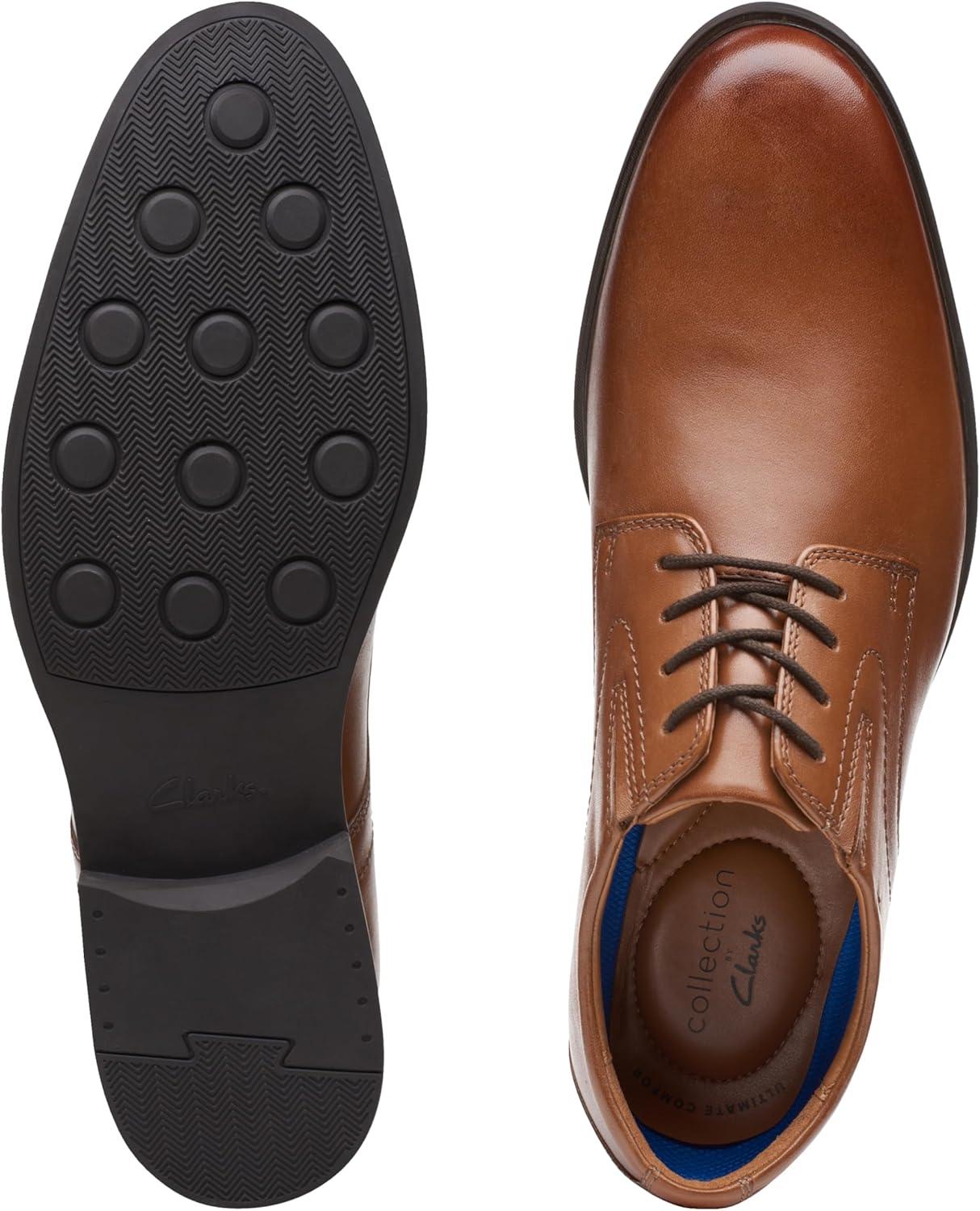 imageClarks Mens Whiddon Cap Oxford ShoesDark Tan