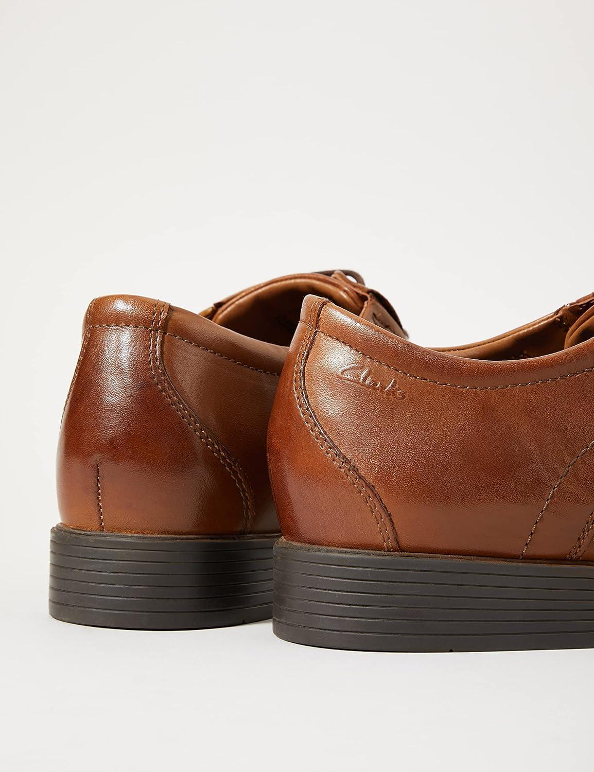 imageClarks Mens Whiddon Cap Oxford ShoesDark Tan Lea