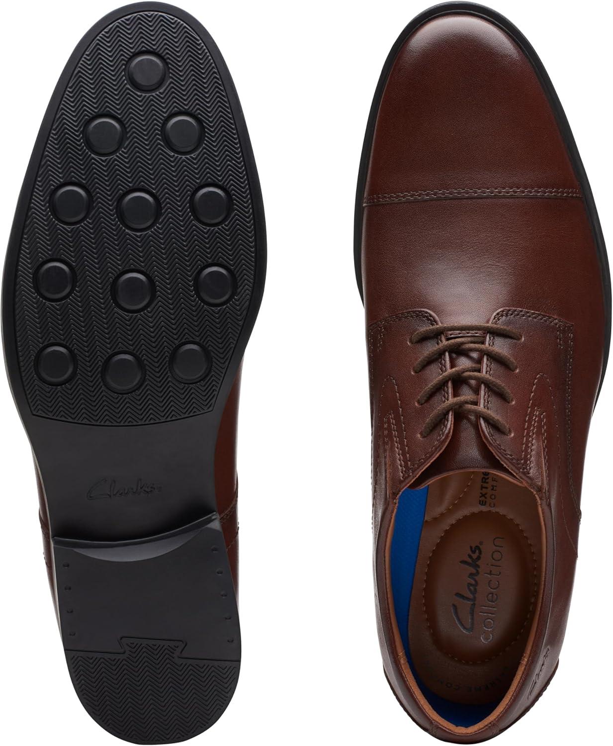 imageClarks Mens Whiddon Cap Oxford ShoesMahogany Leather