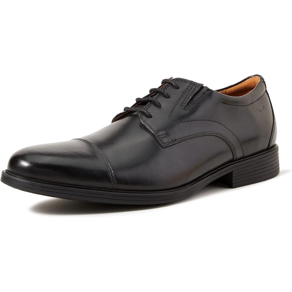 imageClarks Mens Whiddon Cap Oxford ShoesBlack Black Leather