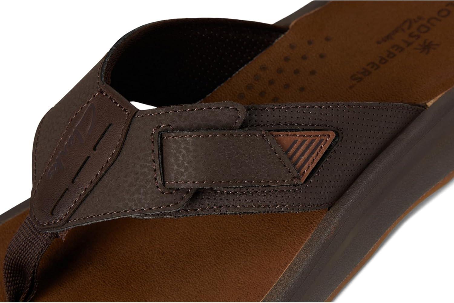 imageClarks Mens Breeze Cloudsteppers FlipFlopBrown Synthetic