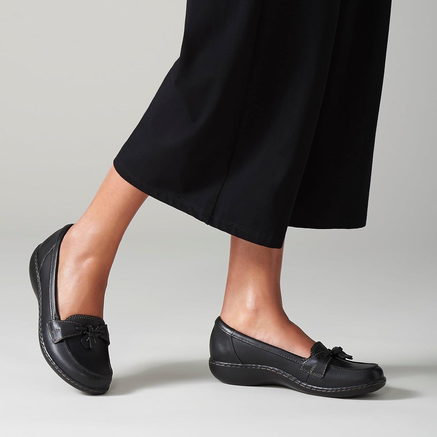 imageClarks Womens Ashland Bubble Slip On LoafersBlack