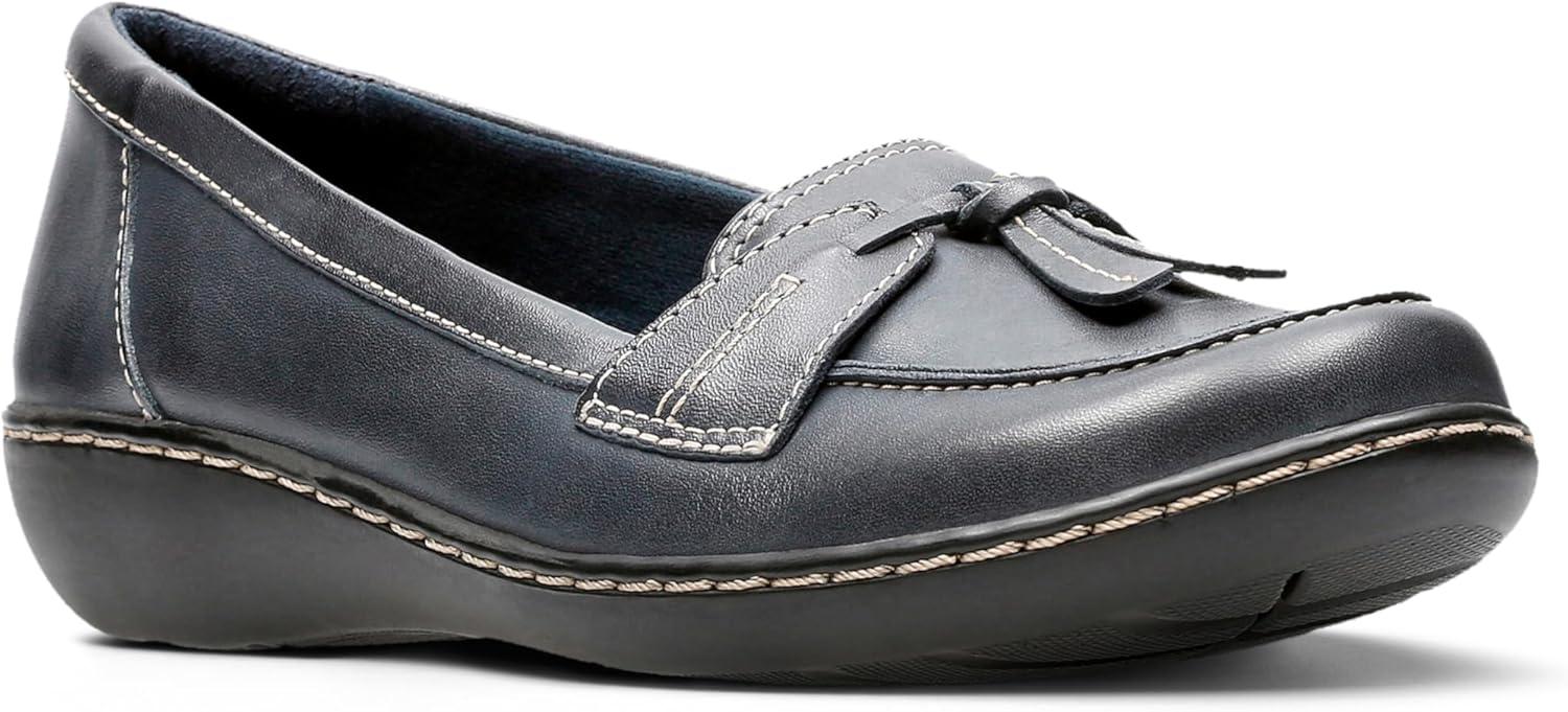 imageClarks Womens Ashland Bubble Slip On LoafersNavy