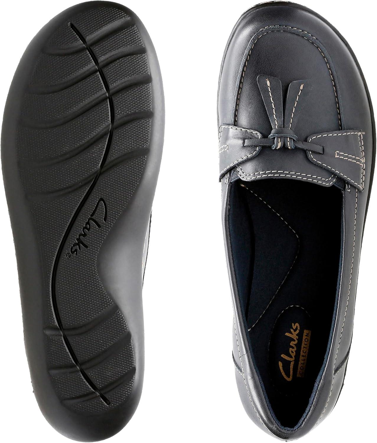 imageClarks Womens Ashland Bubble Slip On LoafersNavy