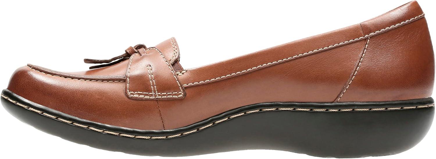 imageClarks Womens Ashland Bubble Slip On LoafersTan Leather