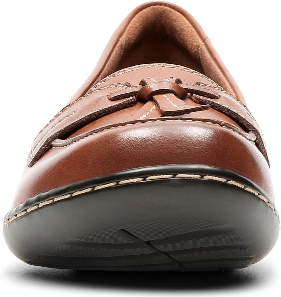 imageClarks Womens Ashland Bubble Slip On LoafersTan Leather