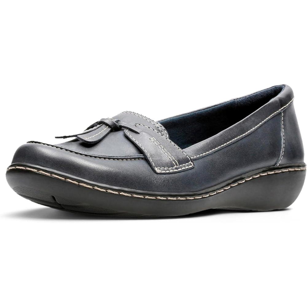imageClarks Womens Ashland Bubble Slip On LoafersNavy