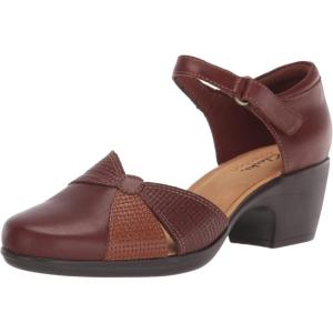 Clarks Women’s Emily Rae Pumps(Dark Tan Combi)