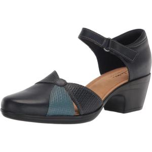 Clarks Women’s Emily Rae Pumps(Navy Combi)