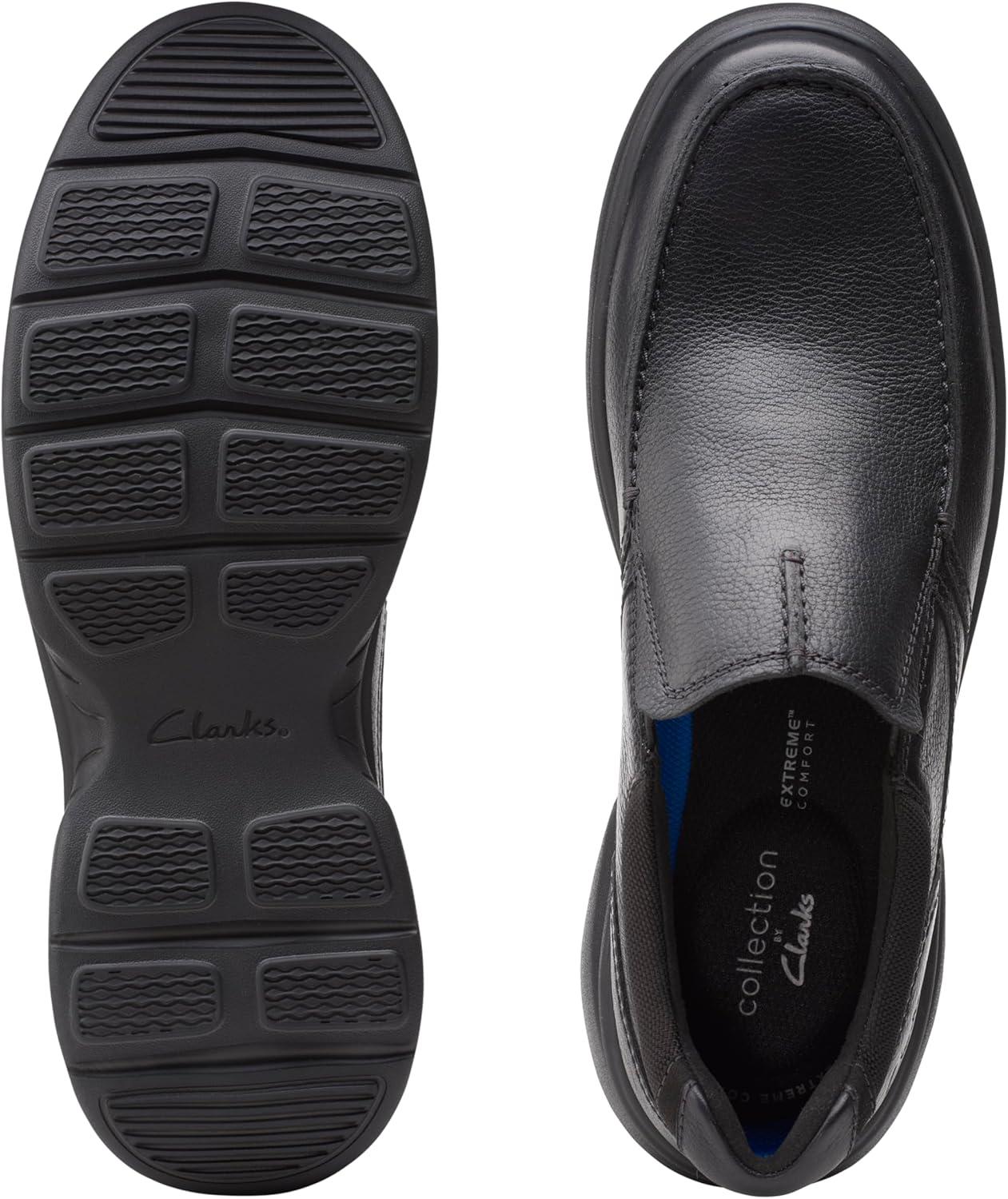 imageClarks Mens Bradley Free LoafersBlack Tumbled