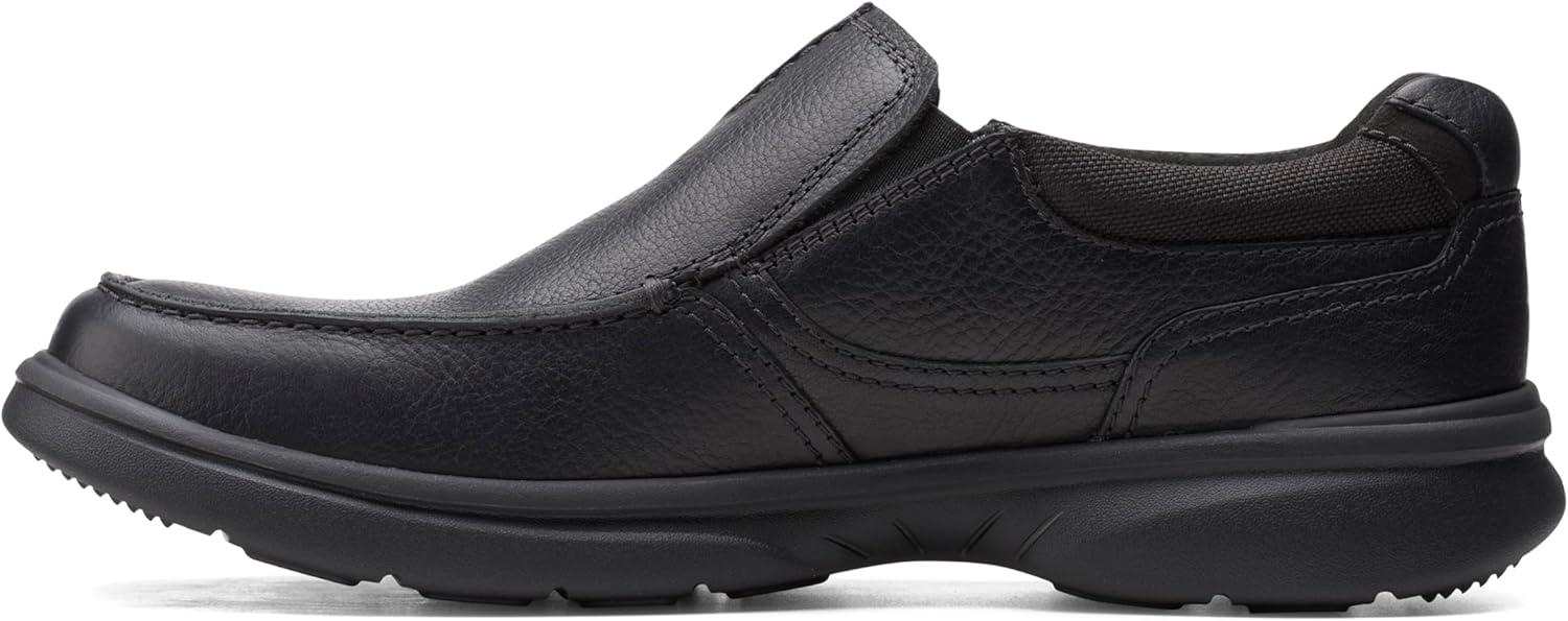 imageClarks Mens Bradley Free LoafersBlack Tumbled Leather