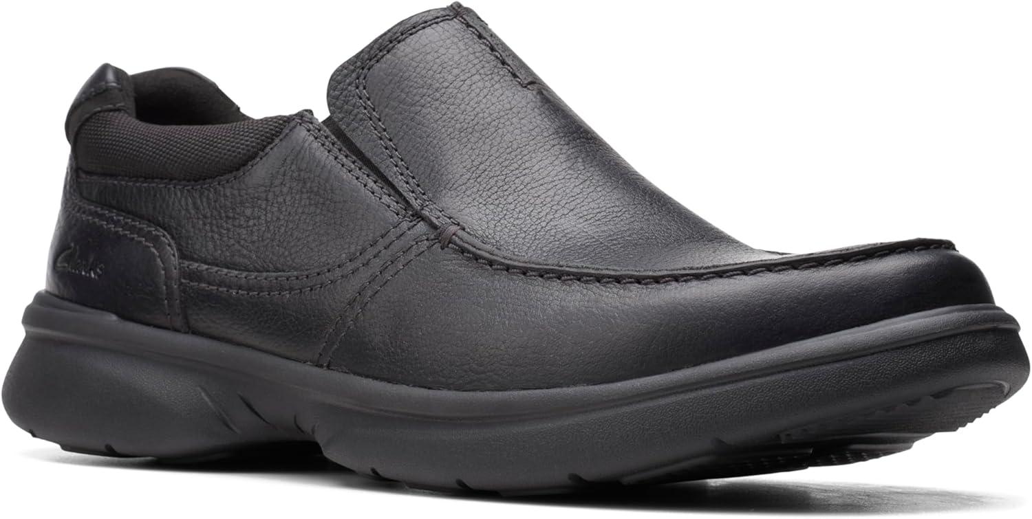 imageClarks Mens Bradley Free LoafersBlk Tumbled Lea