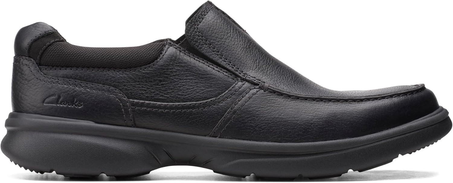 imageClarks Mens Bradley Free LoafersBlk Tumbled Lea