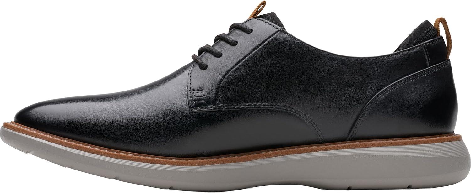 imageClarks Mens Brantin Plain OxfordBlack Leather