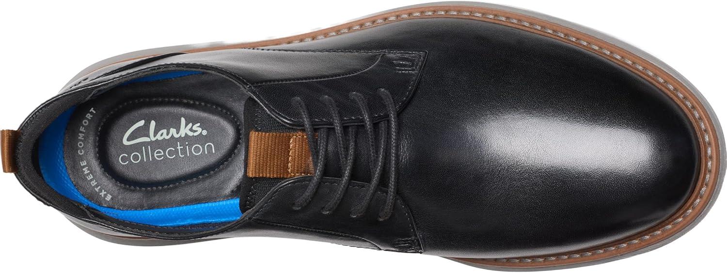 imageClarks Mens Brantin Plain OxfordBlack Leather