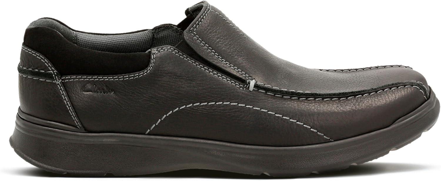 imageClarks Mens Cotrell Step SlipOn LoafersBlack Black Oily Leather