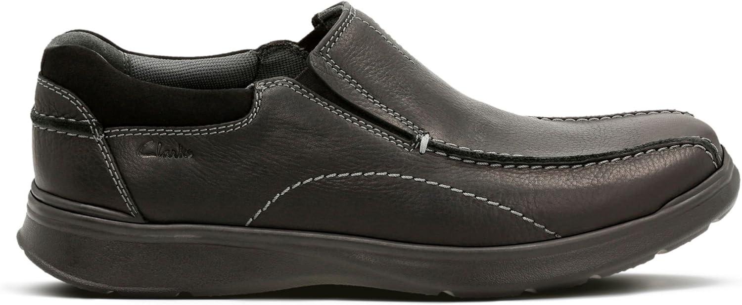 imageClarks Mens Cotrell Step SlipOn LoafersBlack Oily Lea