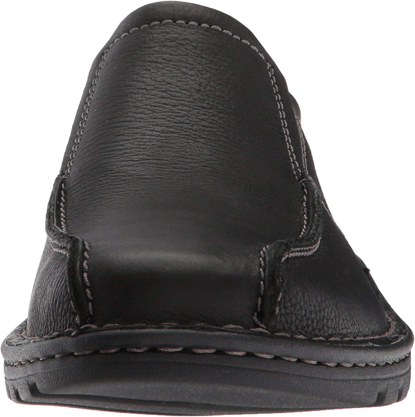 imageClarks Mens Cotrell Step SlipOn LoafersBlack Oily Leather