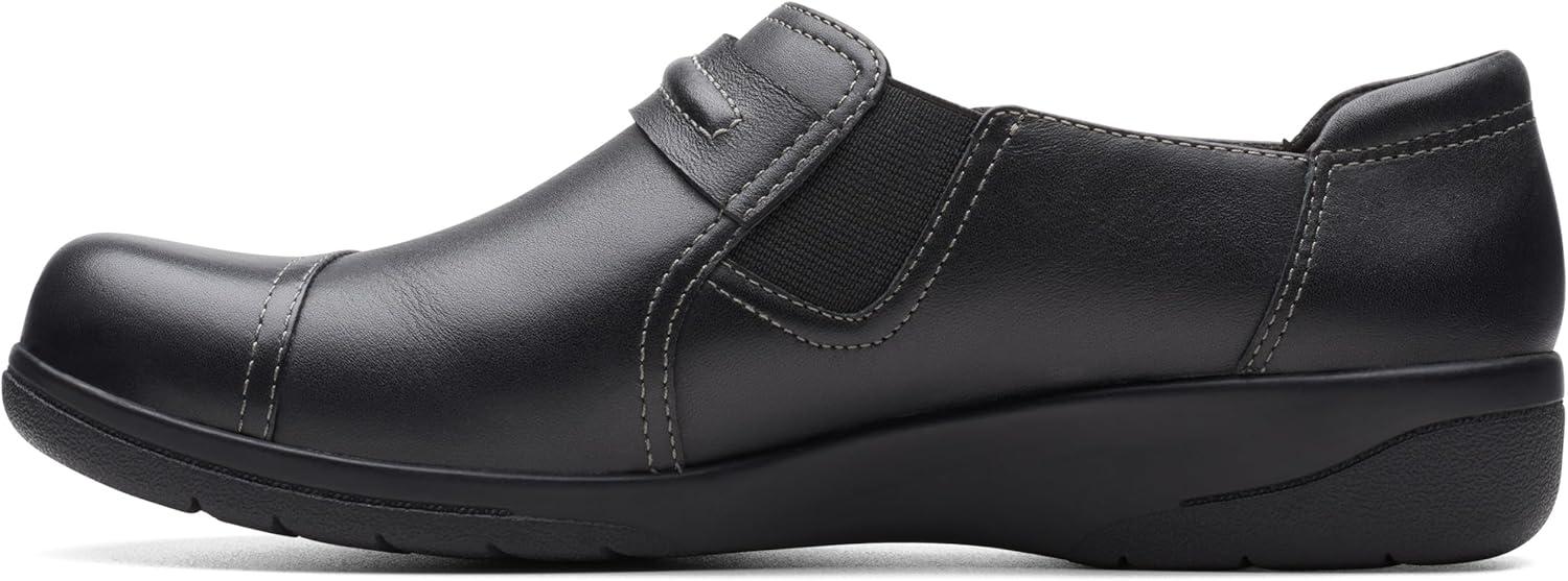 imageClarks Womens Cheyn Madi PullOn LoafersBlack Smooth Leather