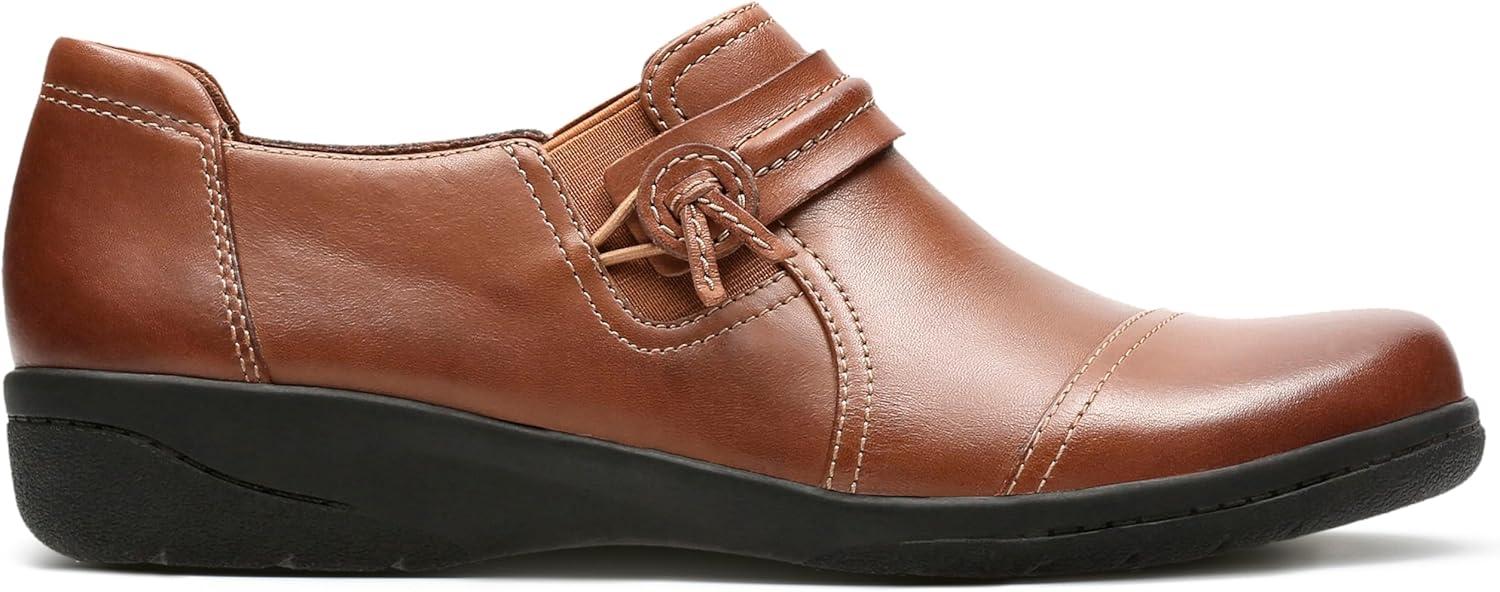 imageClarks Womens Cheyn Madi PullOn LoafersDark Tan Leather
