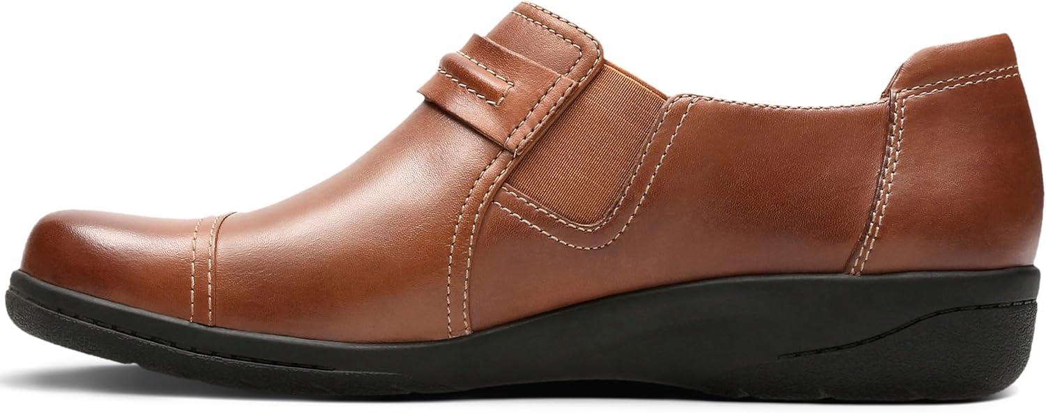 imageClarks Womens Cheyn Madi PullOn LoafersDark Tan Leather