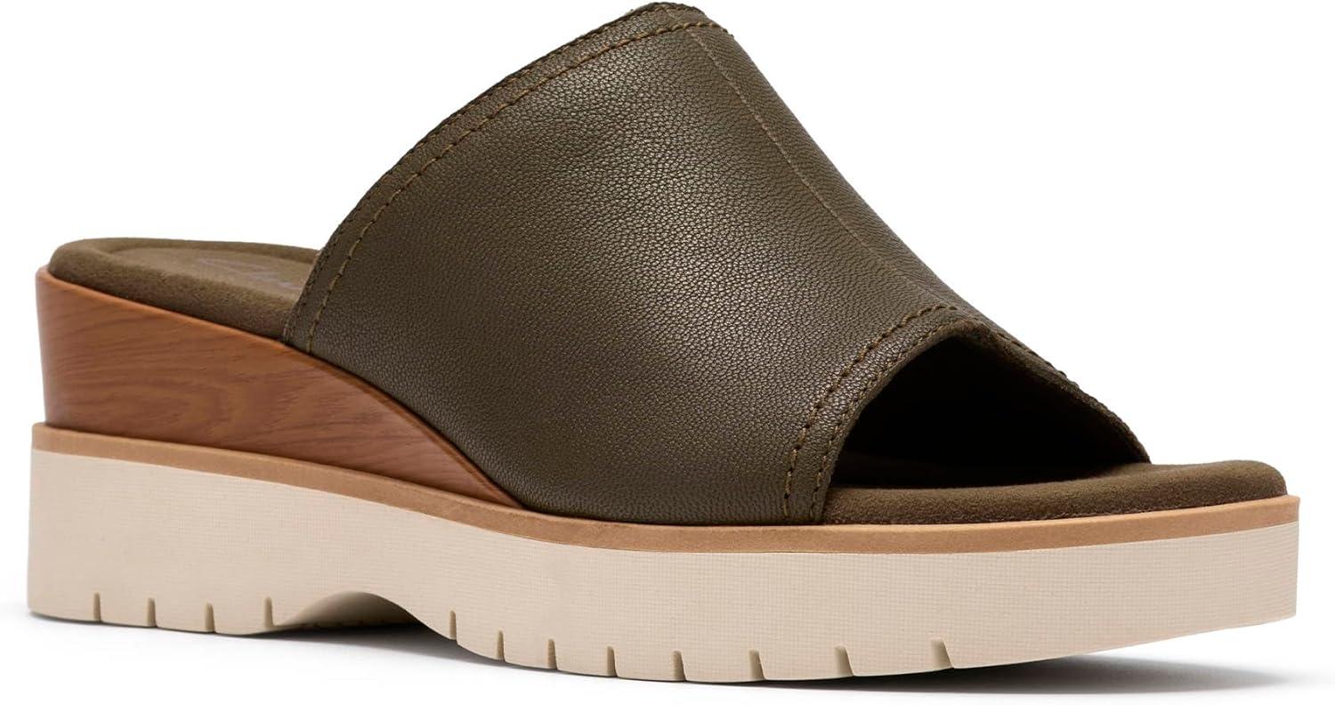 imageClarks Womens Diaz SlideDark Olive Leather
