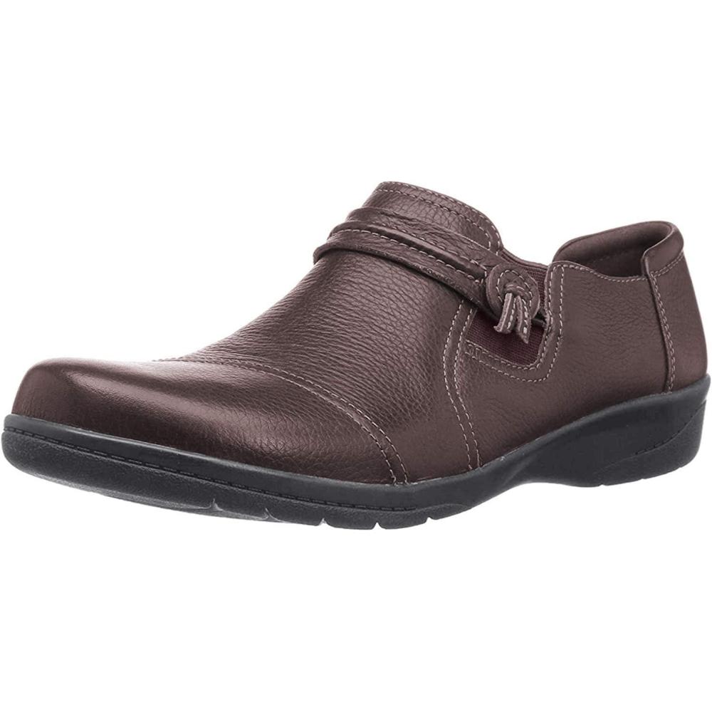 imageClarks Womens Cheyn Madi PullOn LoafersDark Brown Tumbled Leather