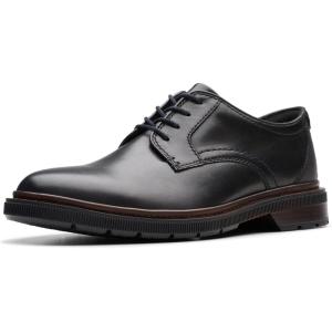 Clarks Men’s Burchill Derby(Black Leather)