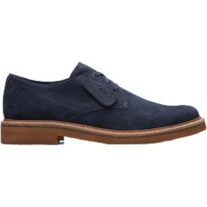 Clarks Men’s Burchill Derby(Navy Suede)