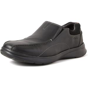 Clarks Men’s Cotrell Step Slip-On Loafers(Black Black Oily Leather)