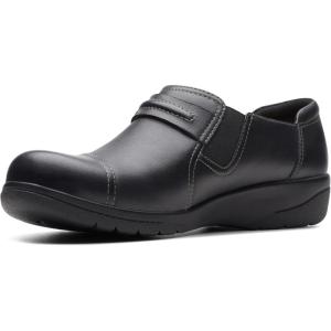 Clarks Women’s Cheyn Madi Pull-On Loafers(Black Smooth Leather)