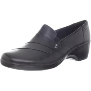 Clarks Womens May MarigoldSlip-On Loafer(Black)