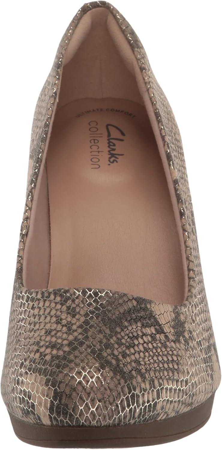 imageClarks Womens Ambyr Joy PumpsBeige Metallic Textile