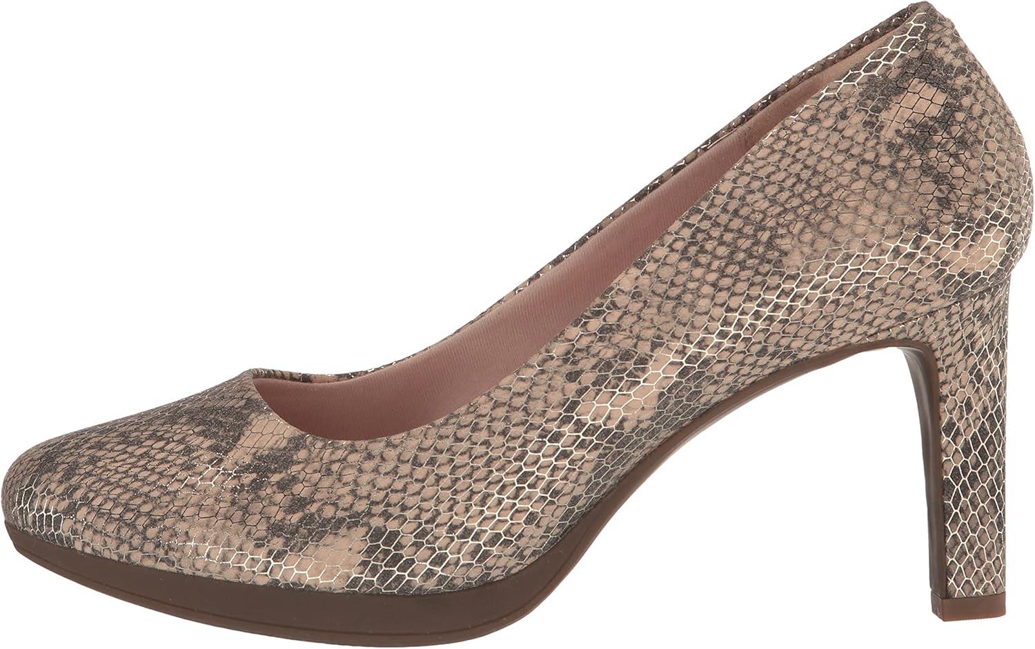 imageClarks Womens Ambyr Joy PumpsBeige Metallic Textile