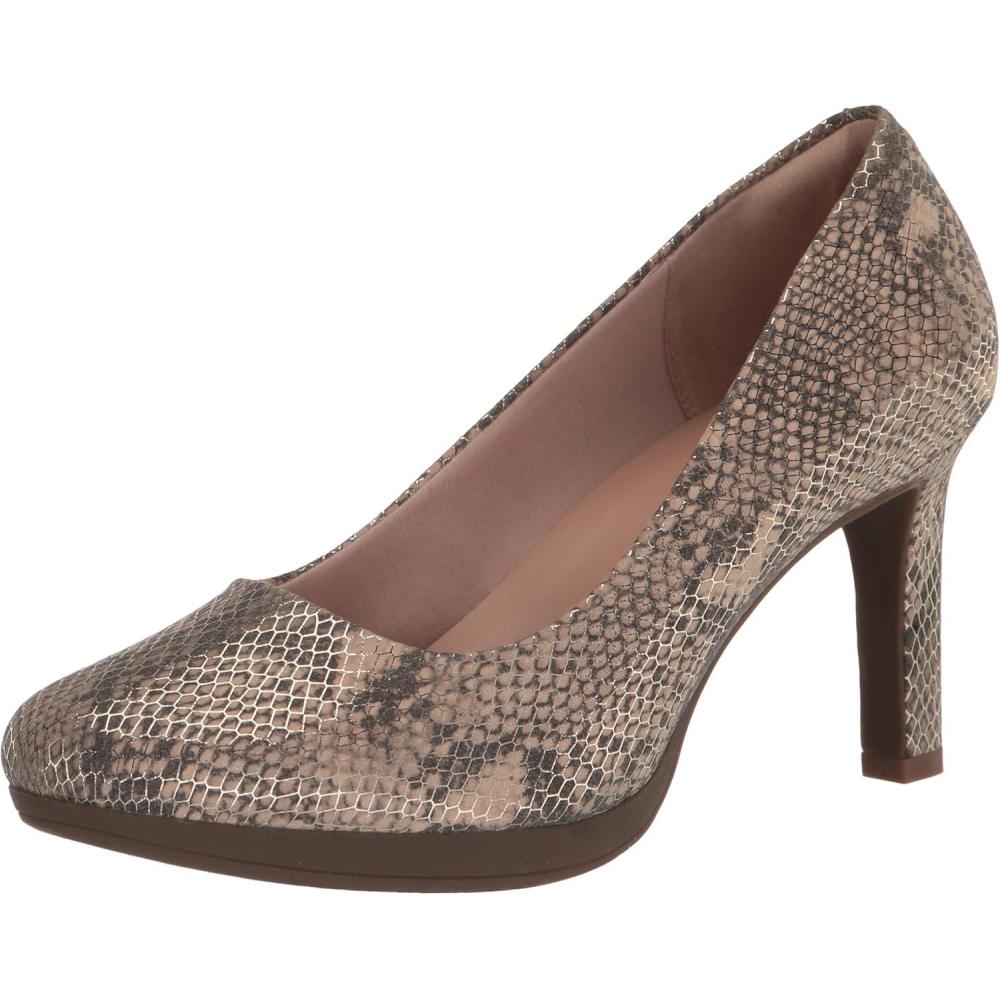 imageClarks Womens Ambyr Joy PumpsBeige Metallic Textile