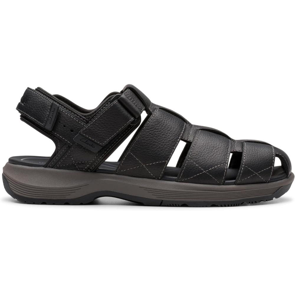 imageClarks Mens Guideview Cove Fisherman SandalBlack Leather