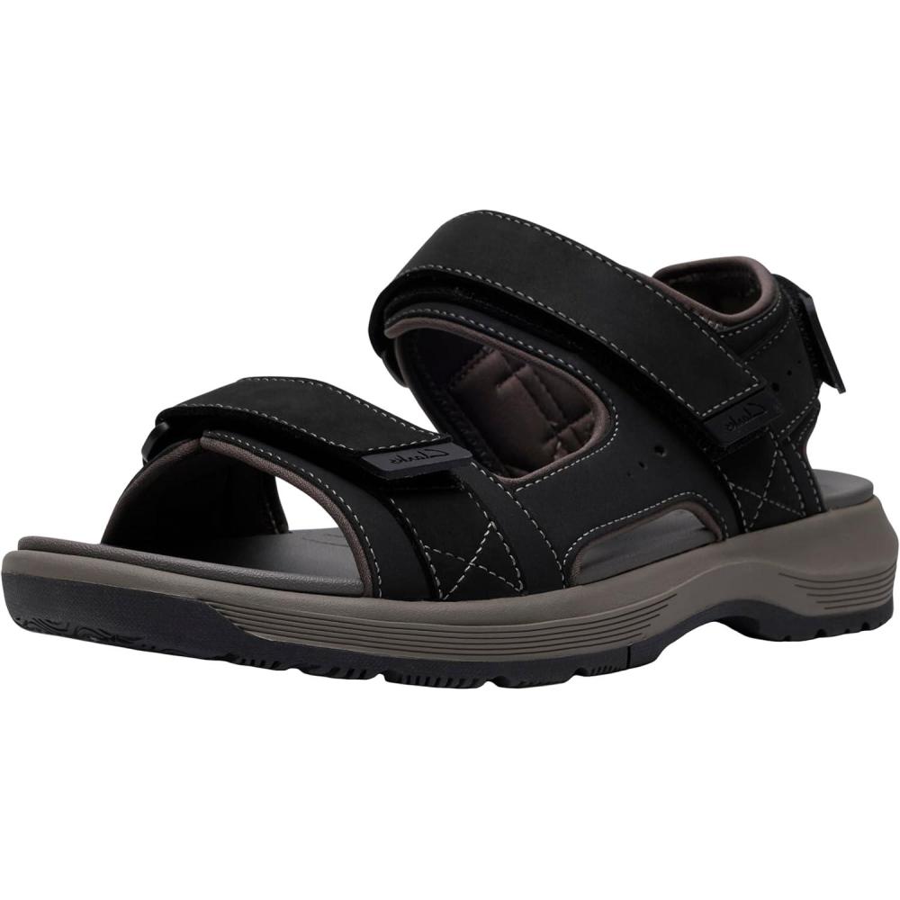 imageClarks Mens Guideview Trek Sport SandalBlack Leather