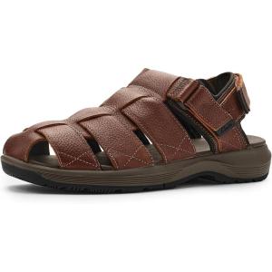 Clarks Men’s Guideview Cove Fisherman Sandal(Dark Brown Leather)