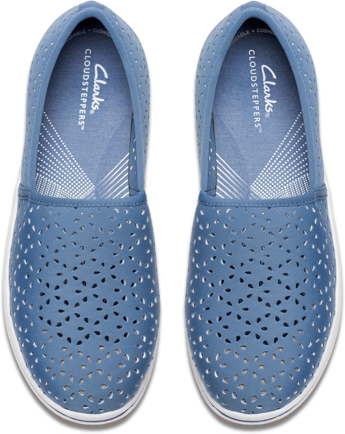 imageClarks Womens Breeze Emily LoafersBlue Textile