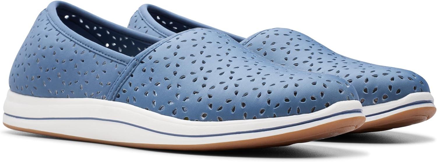 imageClarks Womens Breeze Emily LoafersBlue Textile