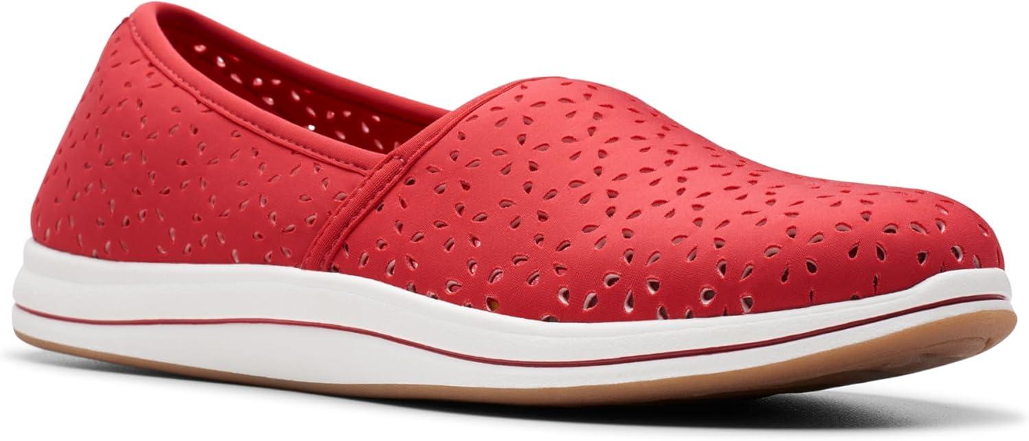imageClarks Womens Breeze Emily LoafersCherry Textile