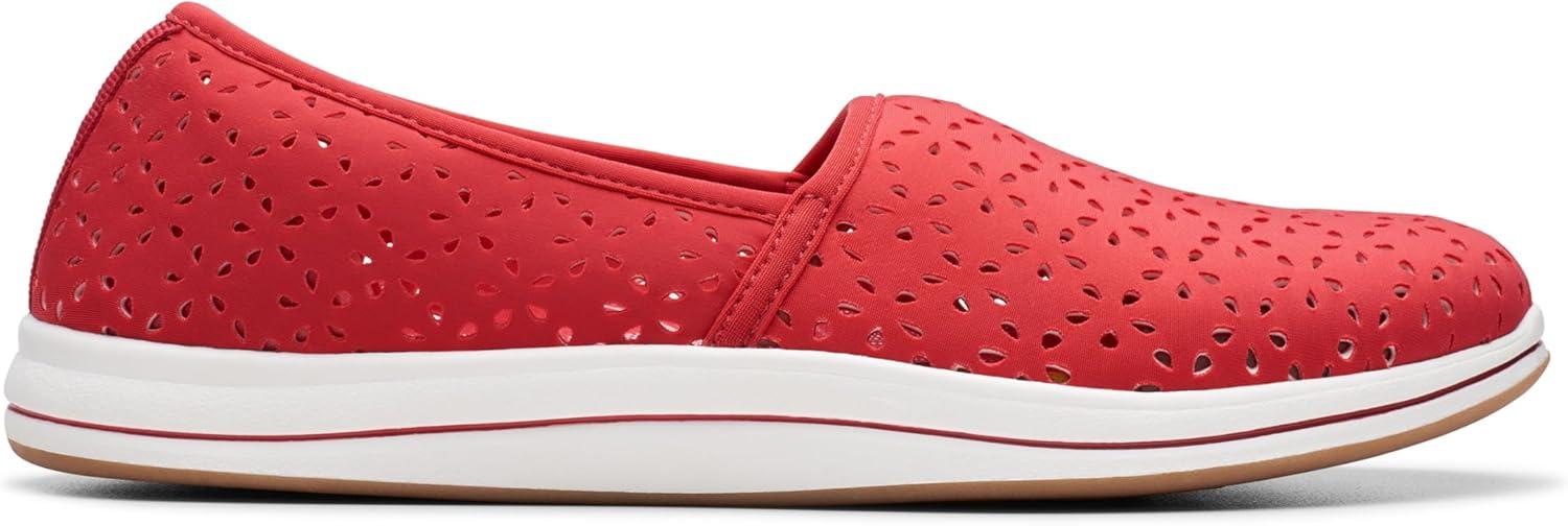 imageClarks Womens Breeze Emily LoafersCherry Textile