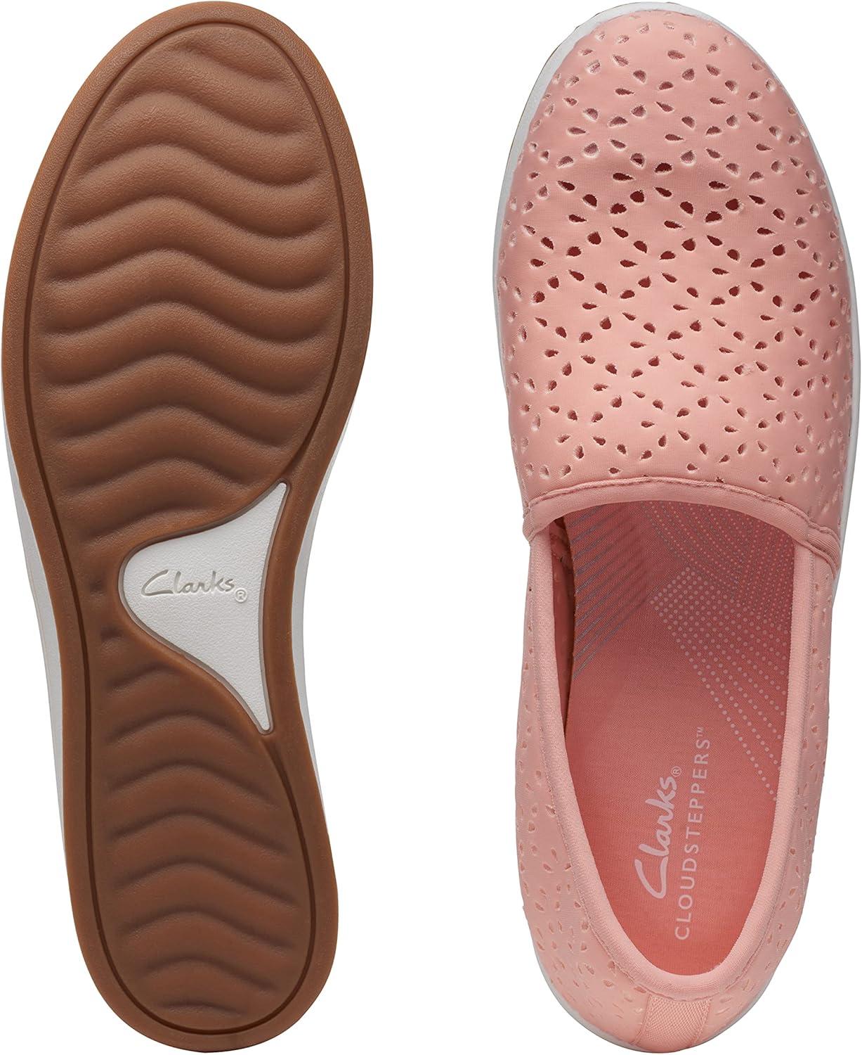 imageClarks Womens Breeze Emily LoafersPeach Synthetic
