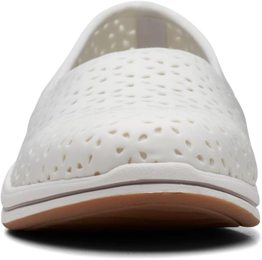 imageClarks Womens Breeze Emily LoafersWhite Synthetic