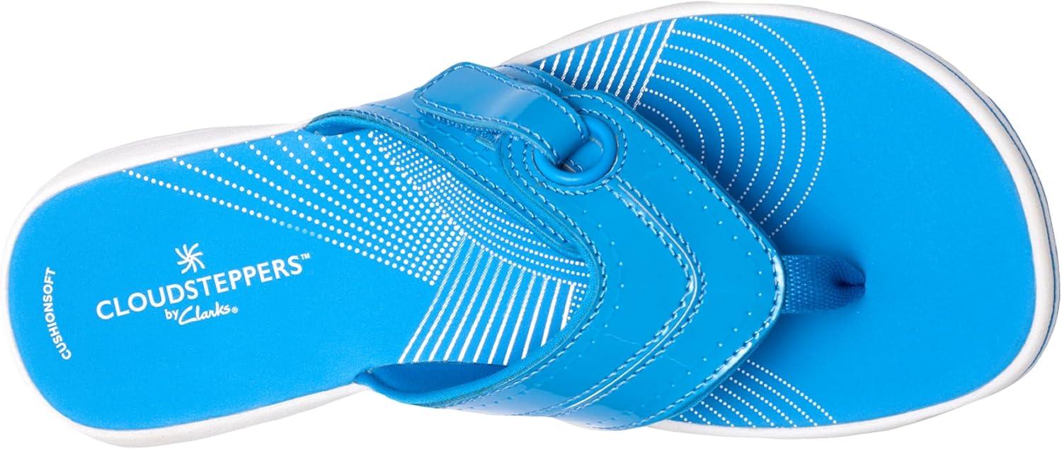 imageClarks Womens Breeze Reyna Cloudsteppers FlipFlopBright Blue