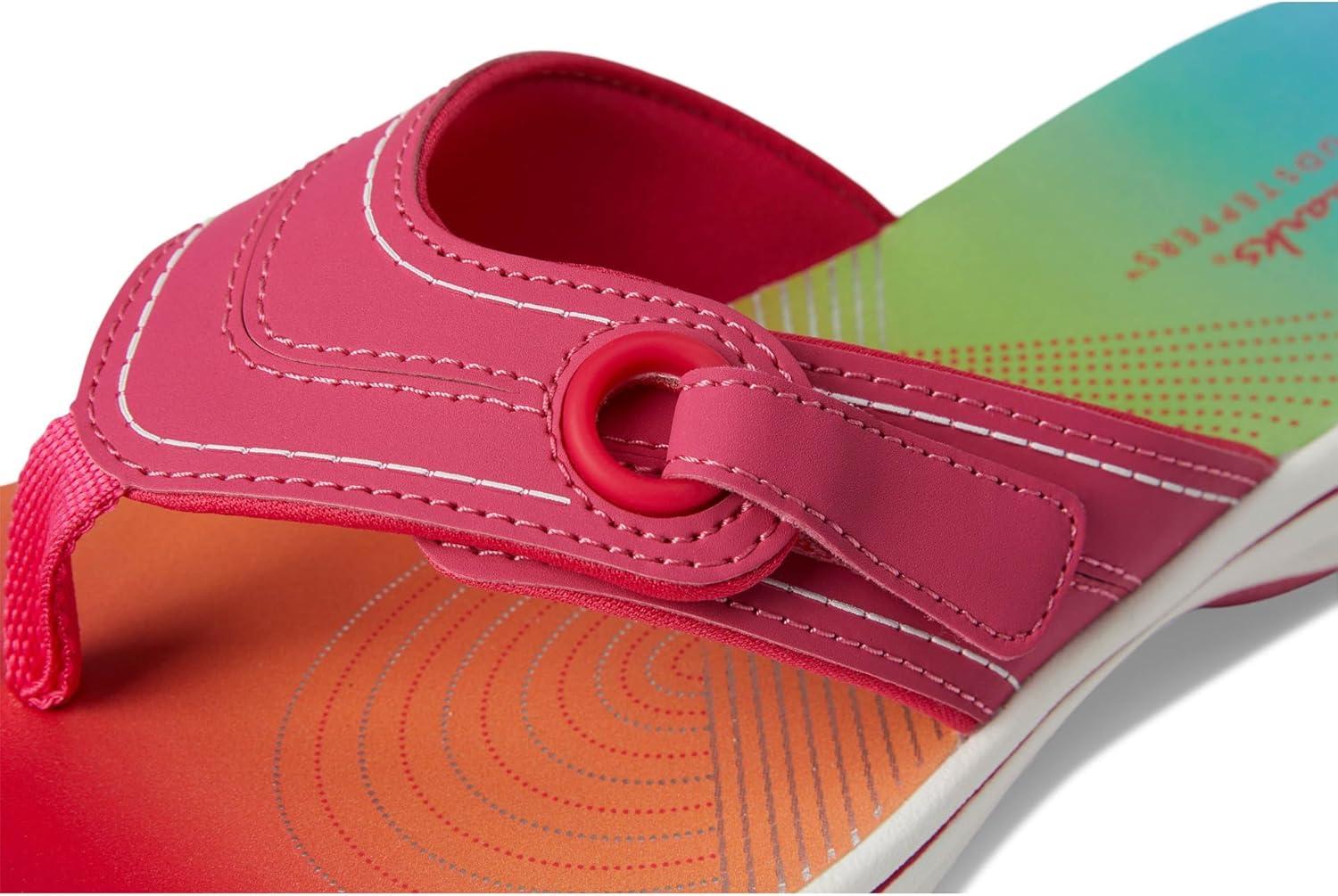 imageClarks Womens Breeze Reyna Cloudsteppers FlipFlopBright Pink Ombre Synthetic