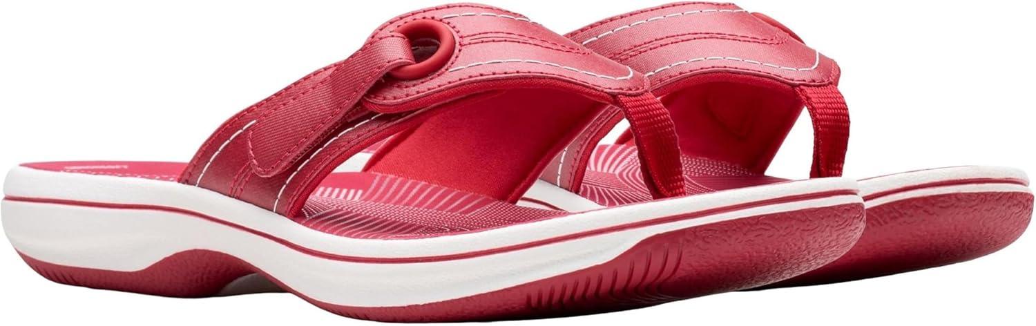 imageClarks Womens Breeze Reyna Cloudsteppers FlipFlopCherry Synthetic